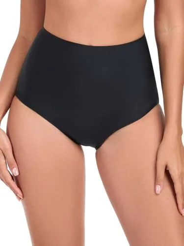 High Waisted Bikini Bottom, Black