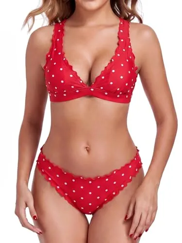 Triangle Bikini Set, Red