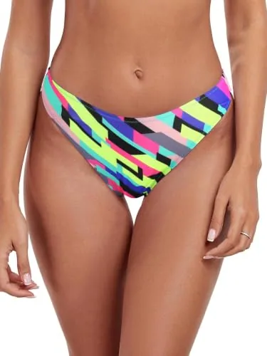 Cheeky Bikini Bottom, Striped (Small)
