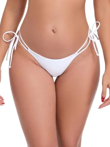 Thong Bikini Bottom, White
