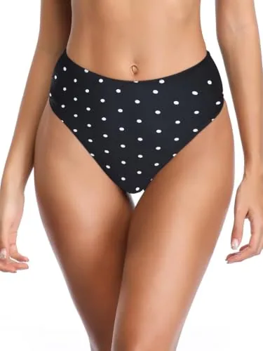 High Waisted Bikini Bottom, Black