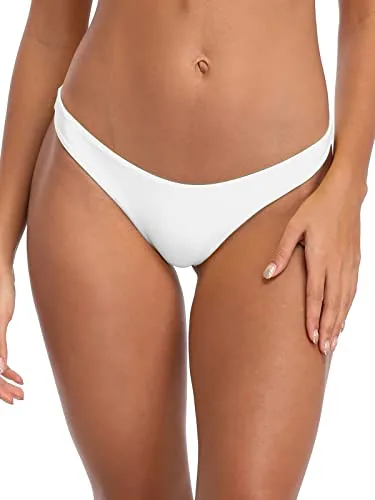 Cheeky Bikini Bottom, White (Medium)