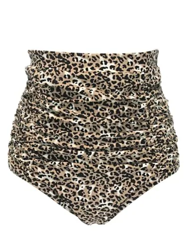 High Waisted Bikini Bottom, Leopard (leopard)
