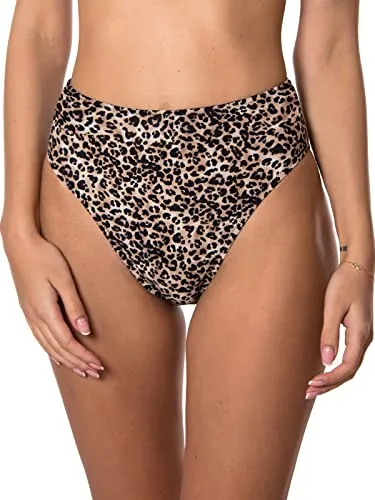 High Waisted Bikini Bottom, Leopard (leopard 2)