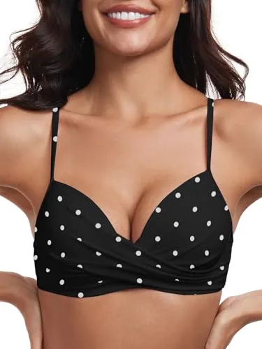 Underwire Bikini Top, Black