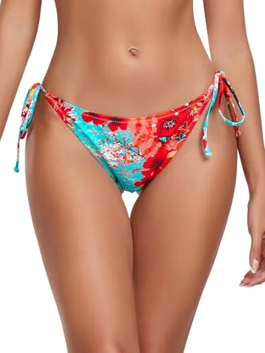 Side Tie Bikini Bottom, Blue