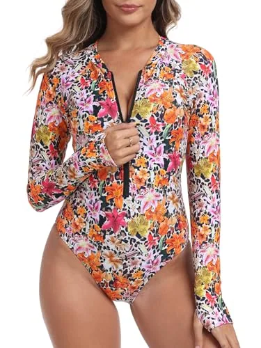 Full Coverage Rash Guard, Desert Lily